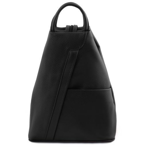 Black leather Backpacks Shanghai - by Tuscany Leather