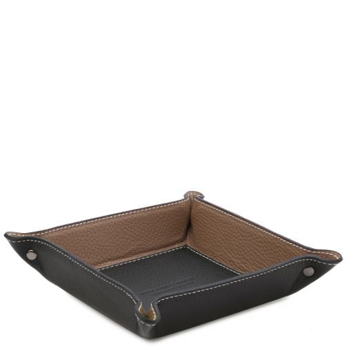 Leather valet tray