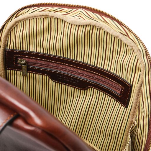 Dark Brown leather Backpacks Perth - by Tuscany Leather