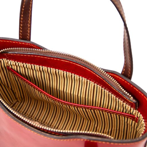 Dark Blue leather Handbags Amelia - by Tuscany Leather