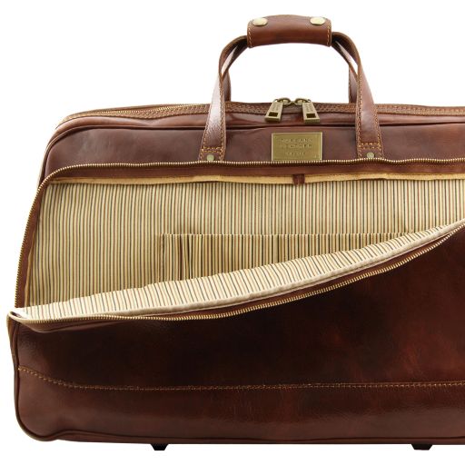 Dark Brown leather Suitcases Bora Bora by Tuscany Leather