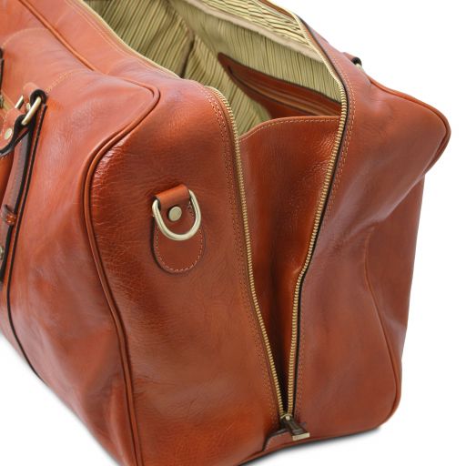Brown leather Duffel Bags TL Voyager by Tuscany Leather
