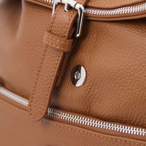 Light Blue leather Backpacks Denver - by Tuscany Leather