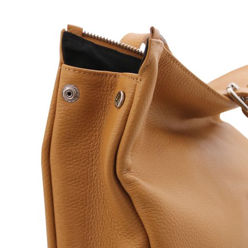 Light Blue leather Backpacks Denver - by Tuscany Leather