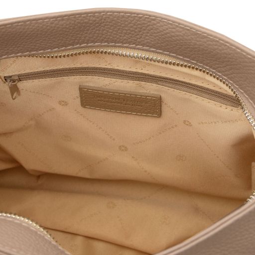 Taupe leather Handbags Brenda - by Tuscany Leather