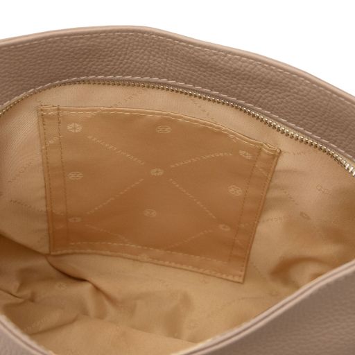 Taupe leather Handbags Brenda - by Tuscany Leather