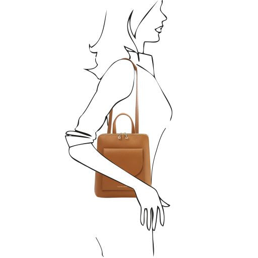 TL Bag - Small leather backpack for women