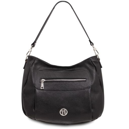 Black leather Handbags Brenda - by Tuscany Leather