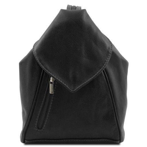 Black leather Backpacks Delhi - by Tuscany Leather
