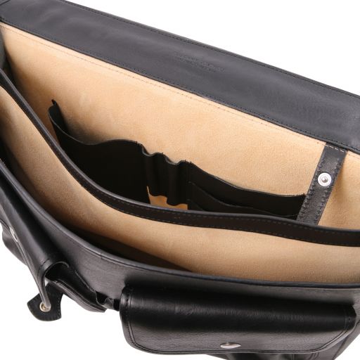 Black leather Briefcases Ancona - by Tuscany Leather