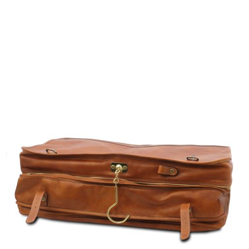 Dark Brown leather Garment Bags Papeete - by Tuscany Leather