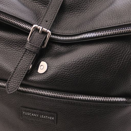Light Blue leather Backpacks Denver - by Tuscany Leather