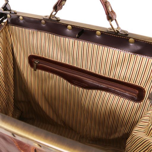 Black leather Duffel Bags Madrid - by Tuscany Leather