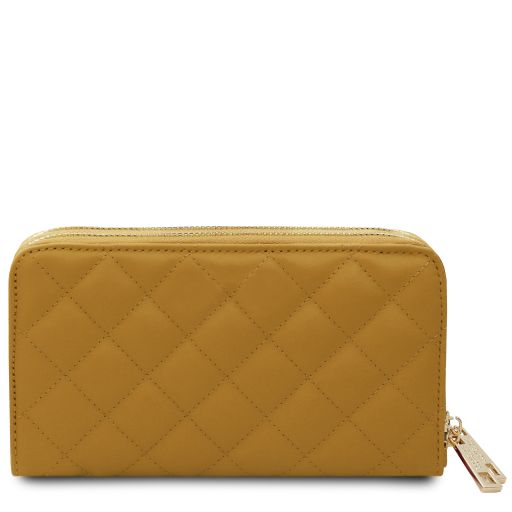 Ada - Double zip around soft leather wallet