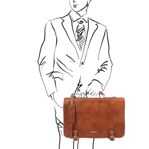 Black leather Briefcases Ancona - by Tuscany Leather