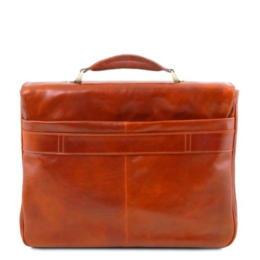Alessandria - Leather multi compartment TL SMART laptop briefcase