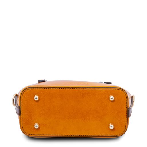 Dark Blue leather Handbags Amelia - by Tuscany Leather
