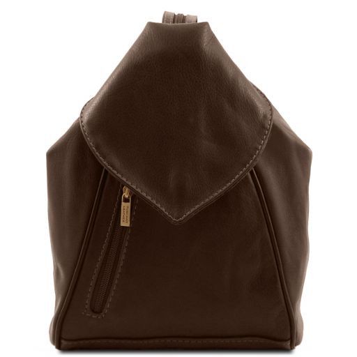 Dark Brown leather Backpacks Delhi - by Tuscany Leather