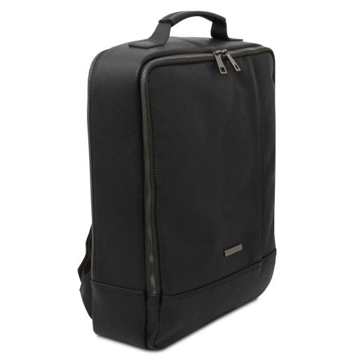 Dark Blue leather Backpacks Brooklyn - by Tuscany Leather