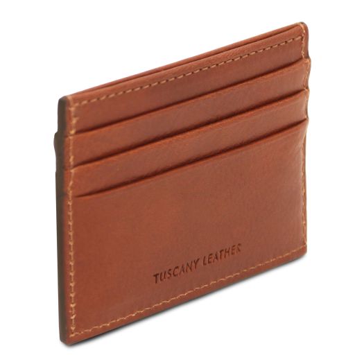 Dark Blue leather Travel Accessories Leather card by Tuscany Leather