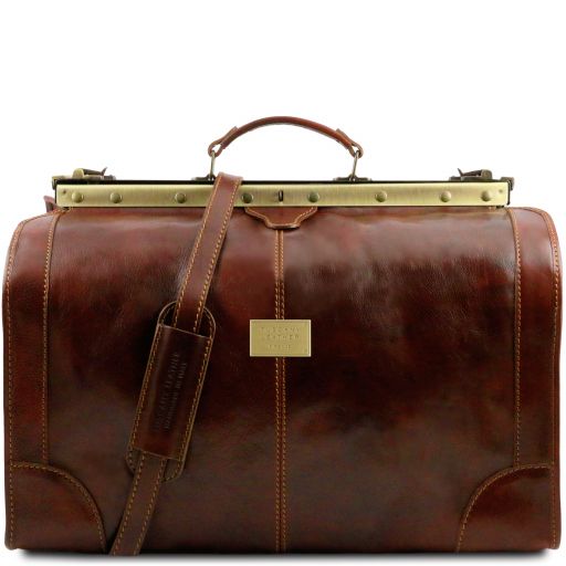 Brown leather Duffel Bags Madrid - by Tuscany Leather