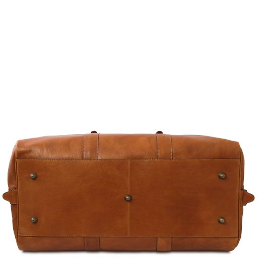 Dark Brown leather Duffel Bags Francoforte - by Tuscany Leather