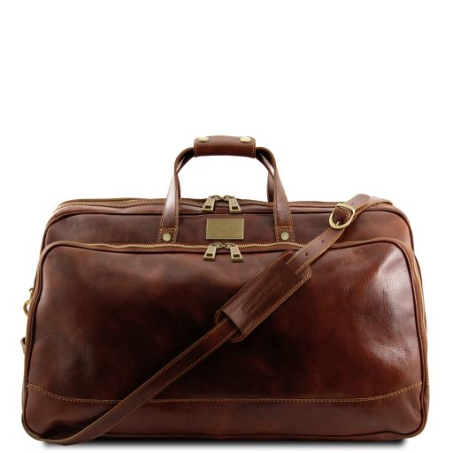 Brown leather Suitcases Bora Bora by Tuscany Leather