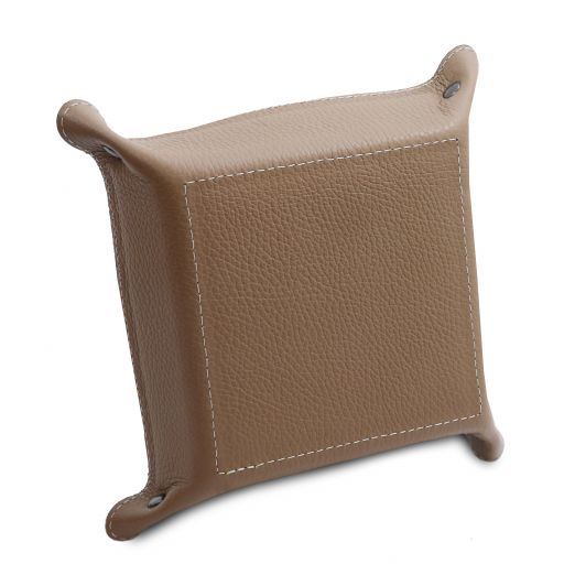 Leather valet tray