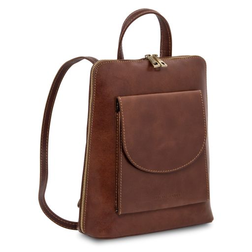 Paris - Small leather backpack for women