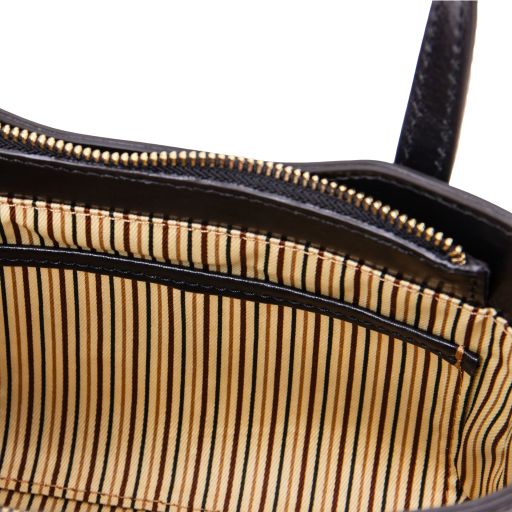 Dark Blue leather Handbags Amelia - by Tuscany Leather