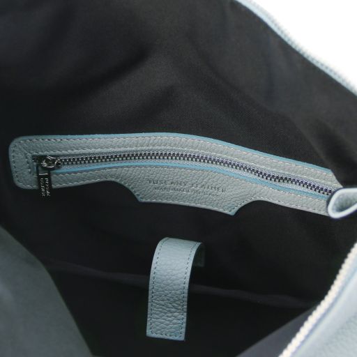 Light Blue leather Backpacks Denver - by Tuscany Leather