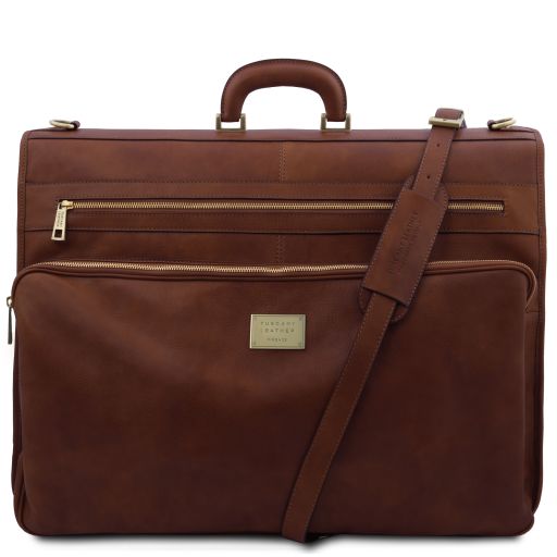 Brown leather Garment Bags Papeete - by Tuscany Leather
