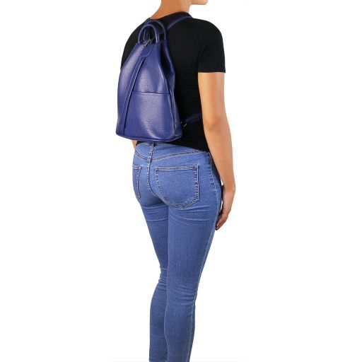 Black leather Backpacks Shanghai - by Tuscany Leather