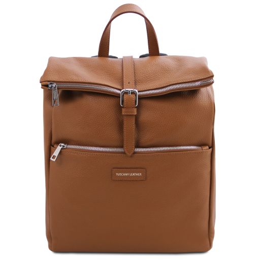 Cognac leather Backpacks Denver - by Tuscany Leather
