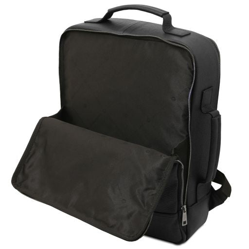 Dark Blue leather Backpacks Brooklyn - by Tuscany Leather