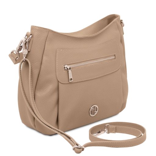 Taupe leather Handbags Brenda - by Tuscany Leather