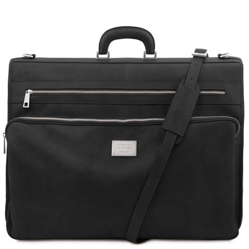 Black leather Garment Bags Papeete - by Tuscany Leather