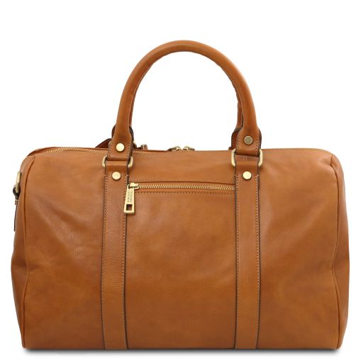 Black leather Duffel Bags TL Voyager by Tuscany Leather