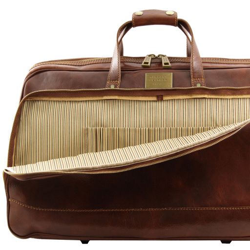 Dark Brown leather Suitcases Bora Bora by Tuscany Leather