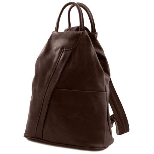 Red leather Backpacks Shanghai - by Tuscany Leather