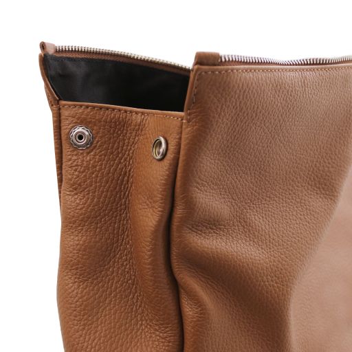 Light Blue leather Backpacks Denver - by Tuscany Leather