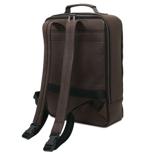 Dark Blue leather Backpacks Brooklyn - by Tuscany Leather