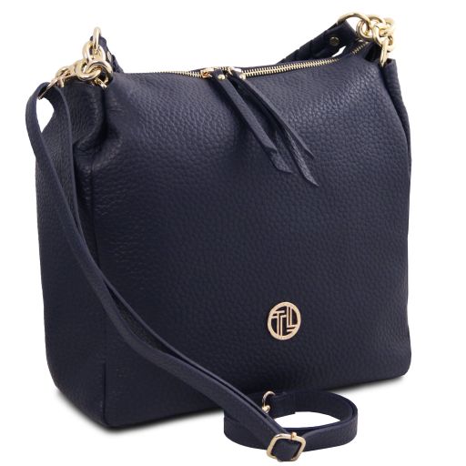 Black leather Shoulder Bags Amy - by Tuscany Leather