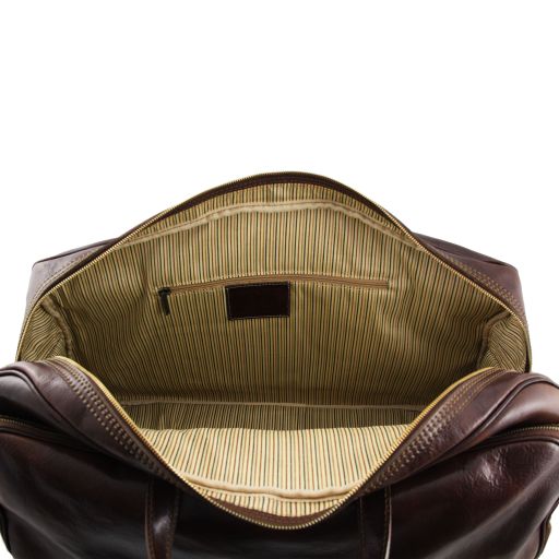 Dark Brown leather Suitcases Bora Bora by Tuscany Leather