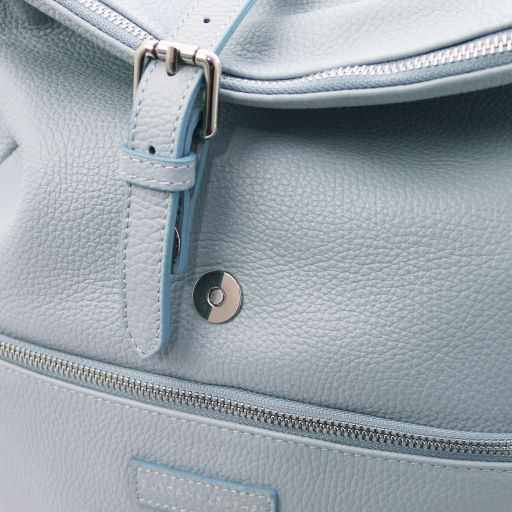 Light Blue leather Backpacks Denver - by Tuscany Leather