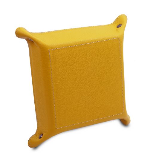 Leather valet tray