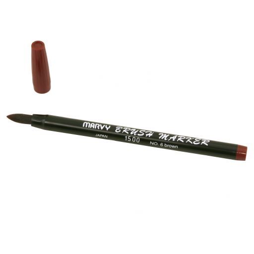 Dark Brown leather Shoe Care & Tools BRUSH MARKER by Tuscany Leather