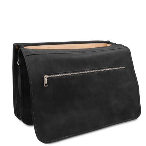 Black leather Briefcases Ancona - by Tuscany Leather