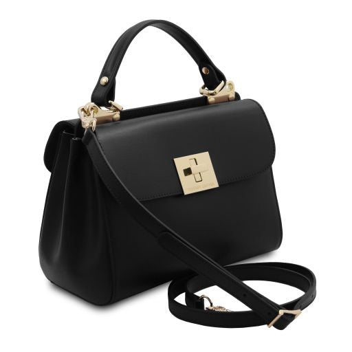 Black leather Handbags Armonia - by Tuscany Leather