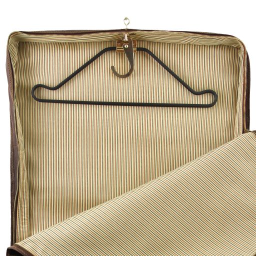 Dark Brown leather Garment Bags Papeete - by Tuscany Leather